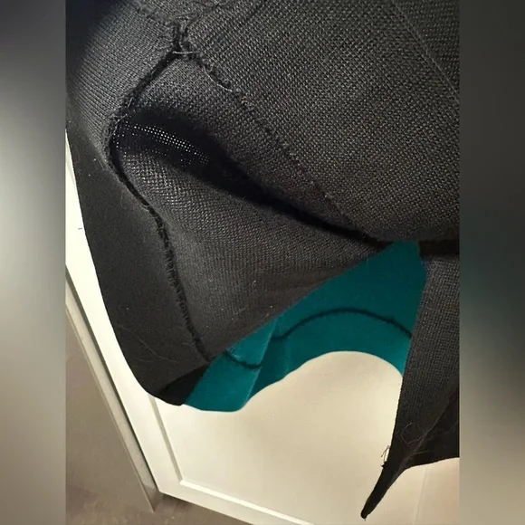 NWT Vintage Leslie Fay Colorblock Dress with Gold Button Accents - Picture 11 of 11